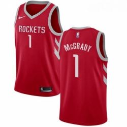 Youth Nike Houston Rockets 1 Tracy McGrady Swingman Red Road NBA Jersey Icon Edition