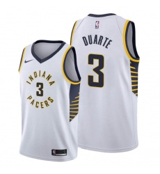 2021 Pacers Chris Duarte #3 White Stitched NBA Jersey