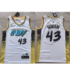 Men Indiana Pacers 43 Pascal Siakam White 2025 City Edition Stitched Basketball Jersey Men Indiana Pacers 43 Pascal Siakam White 2025 City Edition Stitched Basketball Jersey