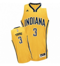 Mens Adidas Indiana Pacers 3 Joe Young Swingman Gold Alternate NBA Jersey