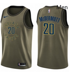 Mens Nike Indiana Pacers 20 Doug McDermott Swingman Green Salute to Service NBA Jersey 