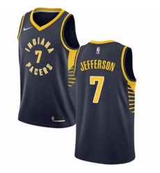 Mens Nike Indiana Pacers 7 Al Jefferson Authentic Navy Blue Road NBA Jersey Icon Edition