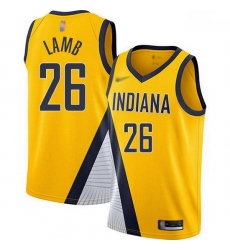 Pacers  26 Jeremy Lamb Gold Basketball Swingman Statement Edition 2019 2020 Jersey