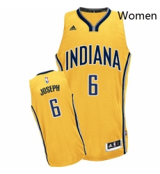 Womens Adidas Indiana Pacers 6 Cory Joseph Swingman Gold Alternate NBA Jersey 