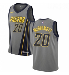 Womens Nike Indiana Pacers 20 Doug McDermott Swingman Gray NBA Jersey City Edition 