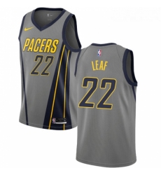 Womens Nike Indiana Pacers 22 T J Leaf Swingman Gray NBA Jersey City Edition 