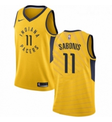 Youth Nike Indiana Pacers 11 Domantas Sabonis Authentic Gold NBA Jersey Statement Edition 