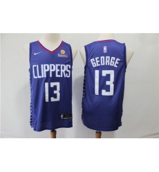 Clippers 13 Paul George Blue Nike Swingman Jersey