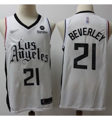 Clippers  21 Patrick Beverley White Basketball Swingman City Edition 2019 20 Jersey