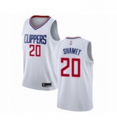 Womens Los Angeles Clippers 20 Landry Shamet Authentic White Basketball Jersey Association Edition 