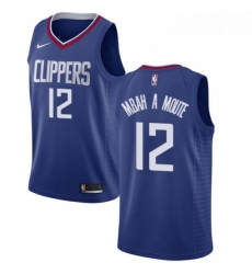 Womens Nike Los Angeles Clippers 12 Luc Mbah a Moute Swingman Blue NBA Jersey Icon Edition 