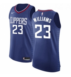 Womens Nike Los Angeles Clippers 23 Louis Williams Authentic Blue Road NBA Jersey Icon Edition 