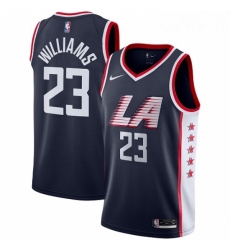 Womens Nike Los Angeles Clippers 23 Louis Williams Swingman Navy Blue NBA Jersey City Edition 