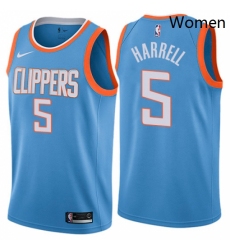 Womens Nike Los Angeles Clippers 5 Montrezl Harrell Swingman Blue NBA Jersey City Edition 