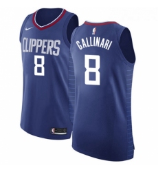 Womens Nike Los Angeles Clippers 8 Danilo Gallinari Authentic Blue Road NBA Jersey Icon Edition 