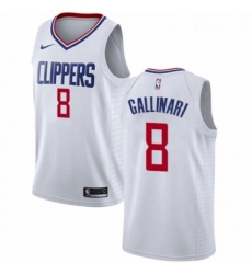 Womens Nike Los Angeles Clippers 8 Danilo Gallinari Authentic White NBA Jersey Association Edition 