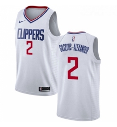 Youth Nike Los Angeles Clippers 2 Shai Gilgeous Alexander Swingman White NBA Jersey Association Edition 