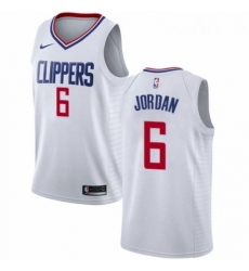 Youth Nike Los Angeles Clippers 6 DeAndre Jordan Swingman White NBA Jersey Association Edition