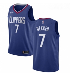 Youth Nike Los Angeles Clippers 7 Sam Dekker Swingman Blue Road NBA Jersey Icon Edition 
