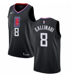 Youth Nike Los Angeles Clippers 8 Danilo Gallinari Authentic Black Alternate NBA Jersey Statement Edition 