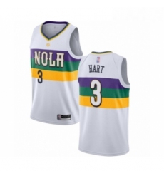 Womens New Orleans Pelicans 3 Josh Hart Swingman White Basketball Jersey City Edition 