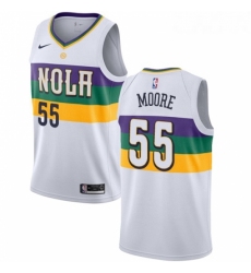 Youth Nike New Orleans Pelicans 55 E Twaun Moore Swingman White NBA Jersey City Editio