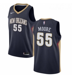 Youth Nike New Orleans Pelicans 55 ETwaun Moore Swingman Navy Blue Road NBA Jersey Icon Edition