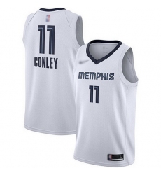 Grizzlies  11 Mike Conley White Basketball Swingman Association Edition Jersey