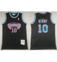 Men Adidas Memphis Grizzlies Mike Bibby 10 Black Hardwood Classic Mitchell Ness NBA Jersey