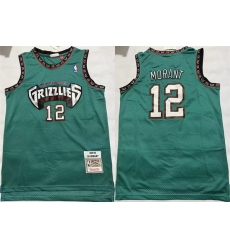 Men Memphis Grizzlies 12 Ja Morant Teal Throwback Stitched Jersey