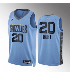 Men Memphis Grizzlies 20 Matthew Hurt Blue Statement Edition Stitched Jersey