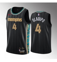 Men Memphis Grizzlies 4 Victor Oladipo Black 2020 21 City Edition Stitched Jersey