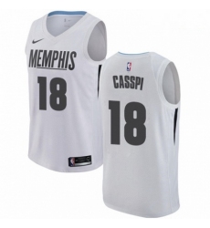 Mens Nike Memphis Grizzlies 18 Omri Casspi Swingman White NBA Jersey City Edition 