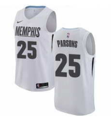 Mens Nike Memphis Grizzlies 25 Chandler Parsons Swingman White NBA Jersey City Edition 