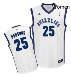 Womens Adidas Memphis Grizzlies 25 Chandler Parsons Swingman White Home NBA Jersey 