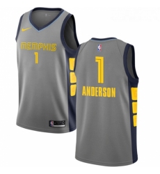 Womens Nike Memphis Grizzlies 1 Kyle Anderson Swingman Gray NBA Jersey City Edition 