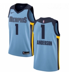 Womens Nike Memphis Grizzlies 1 Kyle Anderson Swingman Light Blue NBA Jersey Statement Edition 