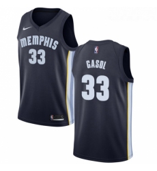 Womens Nike Memphis Grizzlies 33 Marc Gasol Swingman Navy Blue Road NBA Jersey Icon Edition