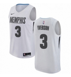 Youth Nike Memphis Grizzlies 3 Allen Iverson Swingman White NBA Jersey City Edition 