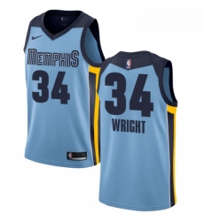 Youth Nike Memphis Grizzlies 34 Brandan Wright Swingman Light Blue NBA Jersey Statement Edition 