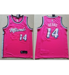 Heat 14 Tyler Herro Pink City Edition Nike Swingman Jersey