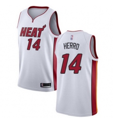 Heat  14 Tyler Herro White Basketball Swingman Association Edition Jersey
