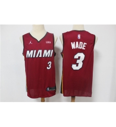 Men Miami Heat Dwyane Wade 30 Red 2021 Jordan Brand Swingman Jersey
