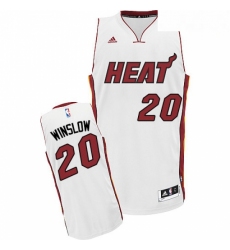 Mens Adidas Miami Heat 20 Justise Winslow Swingman White Home NBA Jersey