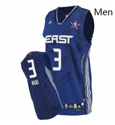 Mens Adidas Miami Heat 3 Dwyane Wade Swingman Blue 2010 All Star NBA Jersey