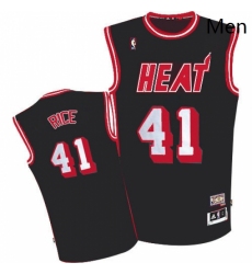 Mens Adidas Miami Heat 41 Glen Rice Authentic Black ABA Hardwood Classic NBA Jersey