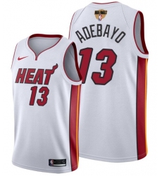 Men's Miami Heat #13 Bam Adebayo 2020 White Finals Bound Association Edition Stitched NBA Jersey