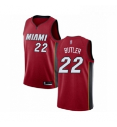 Mens Miami Heat 22 Jimmy Butler Authentic Red Basketball Jersey Statement Edition 