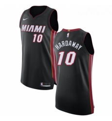 Mens Nike Miami Heat 10 Tim Hardaway Authentic Black Road NBA Jersey Icon Edition