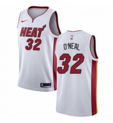 Mens Nike Miami Heat 32 Shaquille ONeal Authentic NBA Jersey Association Edition